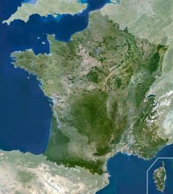 carte satellite de france